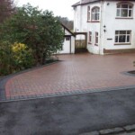 A&G Driveways brick driveway at white house